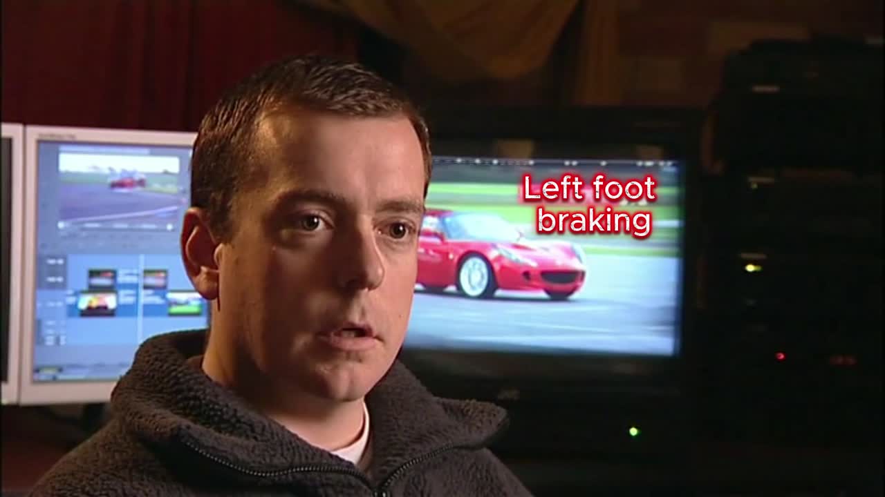 Andrew presenting a real left-foot-braking lesson from the course