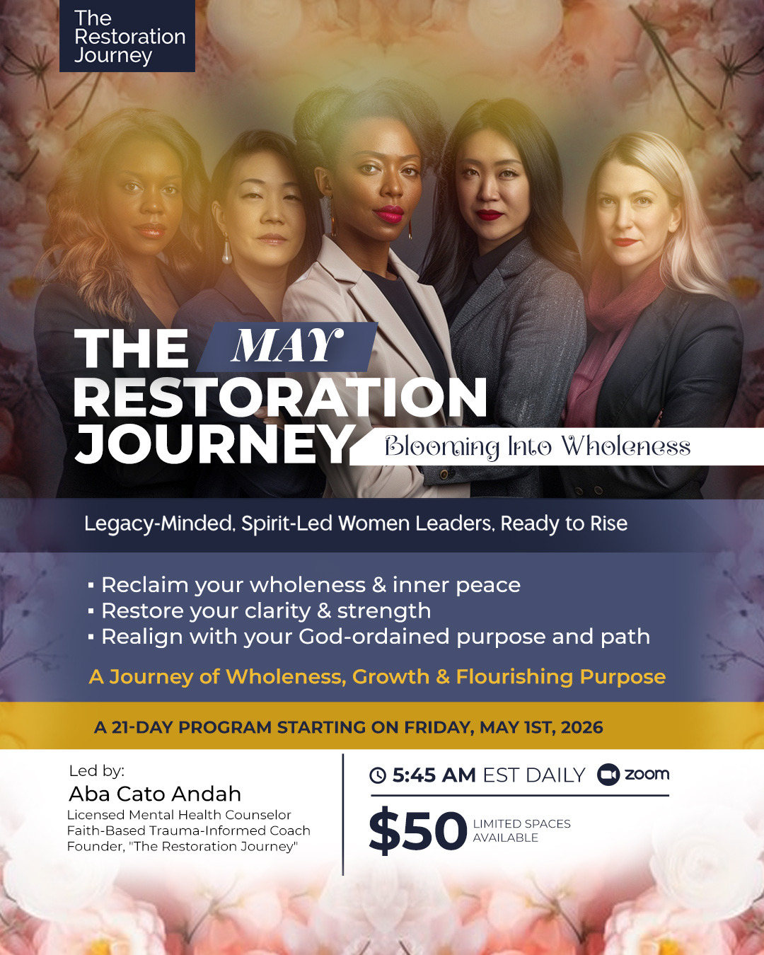 May Restoration Journey: Blooming Into Wholeness