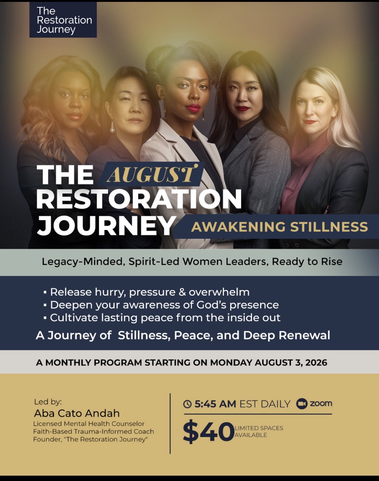 August Restoration Journey: Awakening Stillness