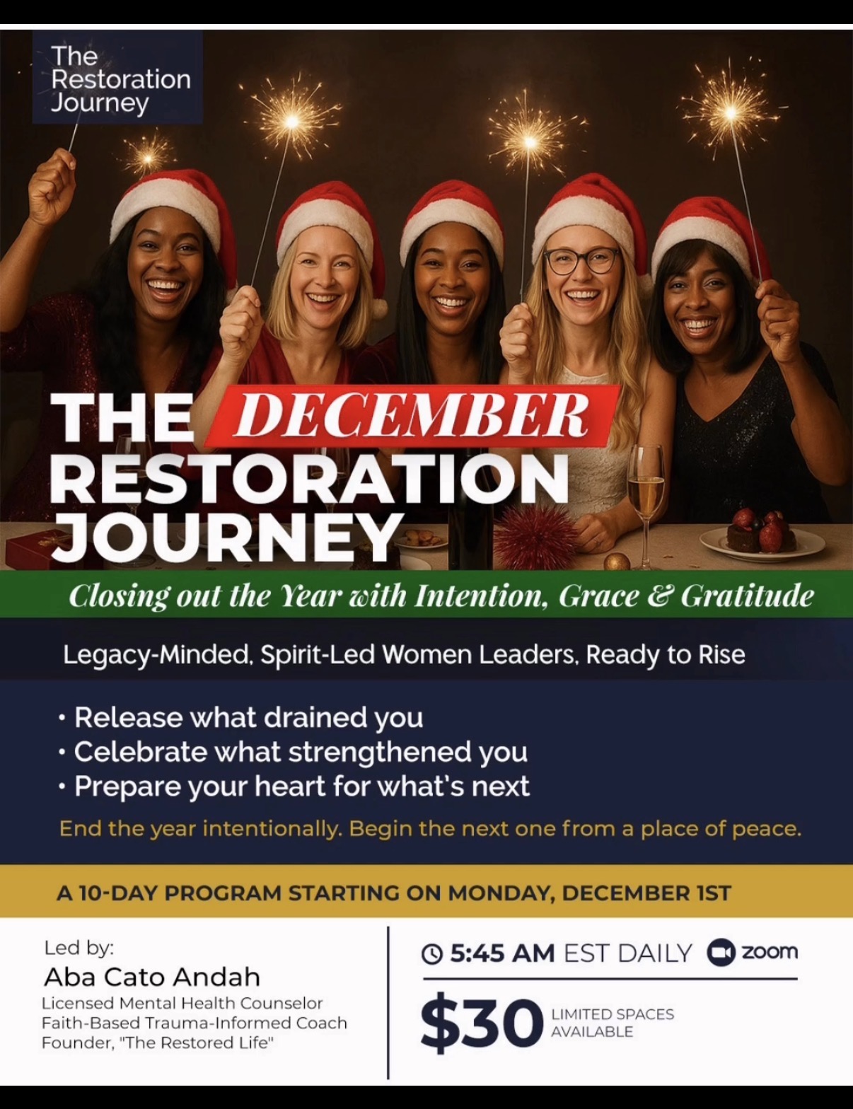 December Restoration Journey: Closing Out The Year With Intention, Grace & Gratitude
