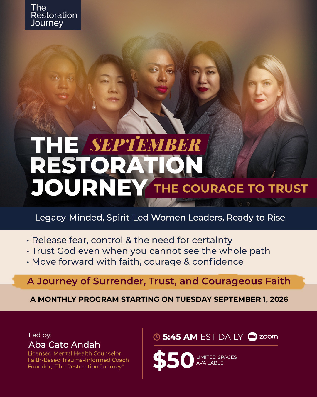 September Restoration Journey: The Courage to Trust